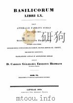 BASILICORUM LIBRI LX TOM. VI VOL. VII 1870 PDF电子版封面