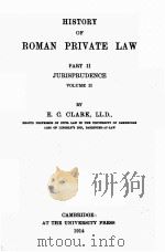 HISTORY OF ROMAN PRIVATE LAW PART II VOLUME II（1914 PDF版）
