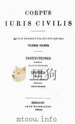 DIGESTA IUSTINIANI AUGUSTI VOLUME I PDF电子版封面 TH. MOMMSEN
