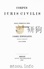 CORPUS IURIS CIVILIS VOL. 2 PDF电子版封面