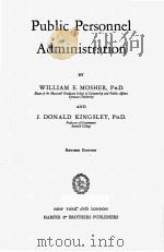PUBLIC PERSONNEL ADMINISTRATION REVISED EDITION（1941 PDF版）
