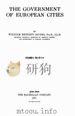 THE GOVERNMENT OF EUROPEAN CITIES REVISED EDITION（1927 PDF版）