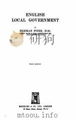 ENGLISH LOCAL GOVERNMENT THIRD EDITION（1946 PDF版）