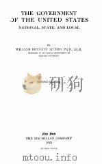 THE GOVERNMENT OF THE UNITED STATES REVISED EDITION（1925 PDF版）