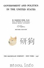 GOVERNMENT AND POLITICS IN THE UNITED STATES REVISED EDITION（1946 PDF版）