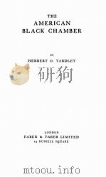 THE AMERICAN BLACK CHAMBER PDF电子版封面 HERBERT O. YARDLEY