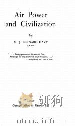 AIR POWER AND CIVILIZATION 1941 PDF电子版封面