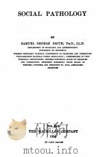SOCIAL PATHOLOGY（1924 PDF版）