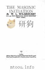 THE MASONIC INITIATION（1924 PDF版）
