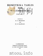 BIOMETRIKA TABLES FOR STATISTICIANS VOLUME I（1954 PDF版）