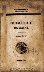 BIOMETRIE HUMAINE DEUXIEME EDITION PDF电子版封面