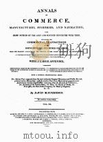 ANNALS OF COMMERCE VOLUME III 1805 PDF电子版封面