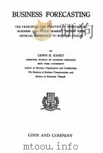 BUSINESS FORECASTING（1931 PDF版）