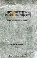 QUANTITATIVE TRADE CONTROLS 1943 PDF电子版封面