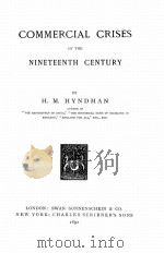 COMMERCIAL CRISES OF THE NINETEENTH CENTURY（1892 PDF版）