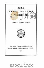 NRA TRADE PRACTICE PROGRAMS（1939 PDF版）