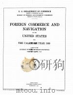 FOREIGN COMMERCE AND NAVIGATION OF THE UNITED STATES FOR THE CALENDAR YEAR 1939 1940 PDF电子版封面