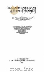 ENGLAND‘S QUEST OF EASTERN TRADE 1933 PDF电子版封面