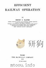 EFFICIENT RAILWAY OPERATION（1919 PDF版）