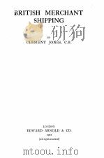 BRITISH MERCHANT SHIPPING（1922 PDF版）