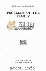 PROBLEMS OF THE FAMILY 1928 PDF电子版封面