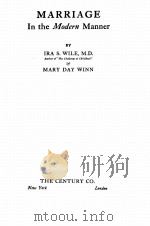 MARRIAGE IN THE MODERN MANNER（1929 PDF版）