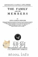 THE FAMILY AND ITS MEMBERS（1923 PDF版）