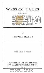 WESSEX TALES 1923 PDF电子版封面 THOMAS HARDY