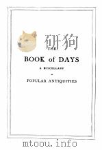 THE BOOK OF DAYS VOLUME I（ PDF版）