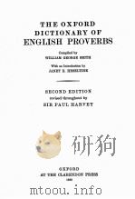 THE OXFORD DICTIONARY OF ENGLISH PROVERBS SECOND EDITION（1952 PDF版）