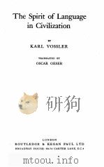 THE SPIRIT OF LANGUAGE IN CIVILIZATION（1951 PDF版）