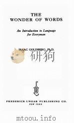 THE WONDER OF WORDS（1938 PDF版）