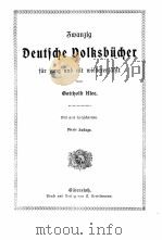 DEUTSCHEN VOLKERSBUCHER VOLUME II PDF电子版封面 SCHWAB UND KLEE