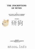 THE INSCRIPTIONS OF PETEN VOLUME II 1938 PDF电子版封面