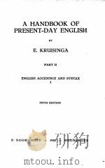 A HANDBOOK OF PRESENT-DAY ENGLISH PART II ENGLISH ACCIDENCE AND SYNTAX 2 FIFTH EDITION（1932 PDF版）