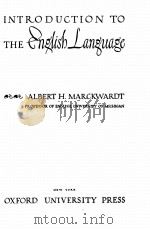 INTRODUCTION TO THE ENGLISH LANGUAGE（1942 PDF版）