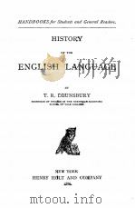 HISTORY OF THE ENGLISH LANGUAGE 1886 PDF电子版封面 T.R. LOUNSBURY