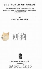 THE WORLD OF WORDS 1954 PDF电子版封面