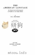 THE AMERICAN LANGUAGE THIRD EDITION（1923 PDF版）