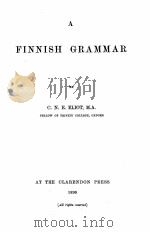 A FINNISH GRAMMAR（1890 PDF版）