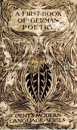 A FIRST BOOK OF GERMAN POETRY 1909 PDF电子版封面