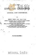 A NEW ENGLISH GRAMMAR LOGICAL AND HISTORICAL PART II-SYNTAX 1958 PDF电子版封面 HENRY SWEET