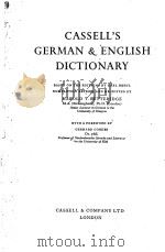 CASSELL‘S GERMAN AND ENGLISH DICTIONARY PDF电子版封面 HAROLD T. BETTERIDGE