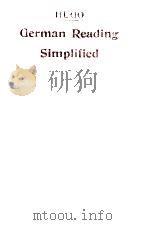 HUGO‘S GERMAN READING SIMPLIFIED PDF电子版封面