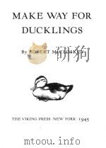 MAKE WAY FOR DUCKLINGS（1945 PDF版）