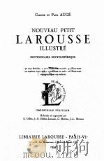NOUVEAU PETIT LAROUSSE ILLUSTRE DICTIONNAIRE ENCYCLOPEDIQUE 1954 PDF电子版封面
