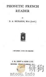 PHONETIC FRENCH READER（1922 PDF版）