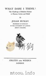 WHAT DARE I THINK？（1933 PDF版）