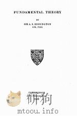 FUNDAMENTAL THEORY 1946 PDF电子版封面 A.S. EDDINGTON