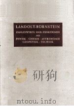 LANDOLT-BORNSTEIN BAND II EIGENSCHAFTEN DER MATERIE IN IHREN AGGREGATZUSTANDEN TEIL 2 BANDTEIL A（1960 PDF版）